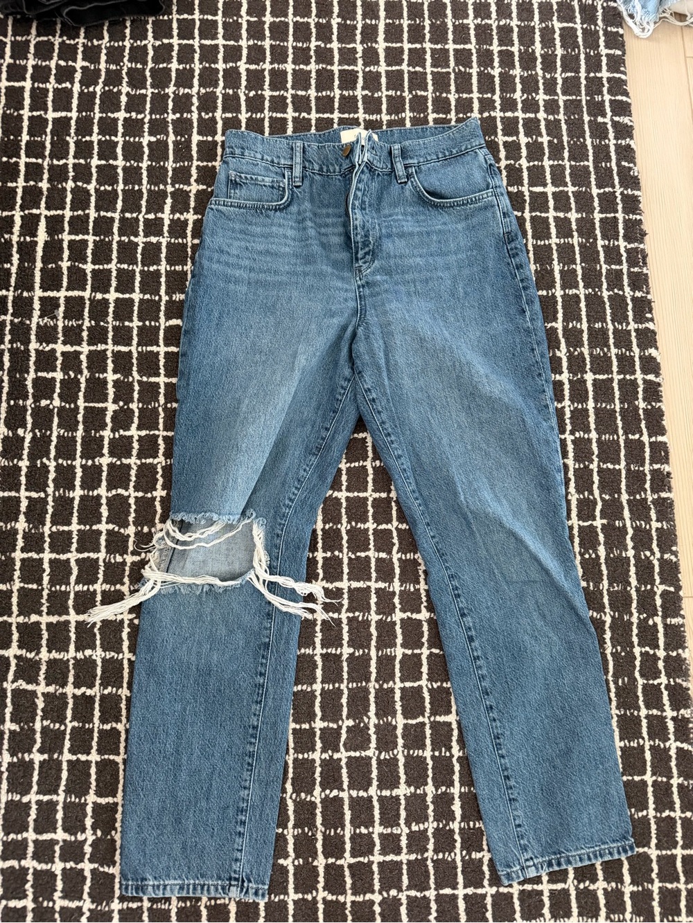 High-Rise Distressed Blue Women's Jeans